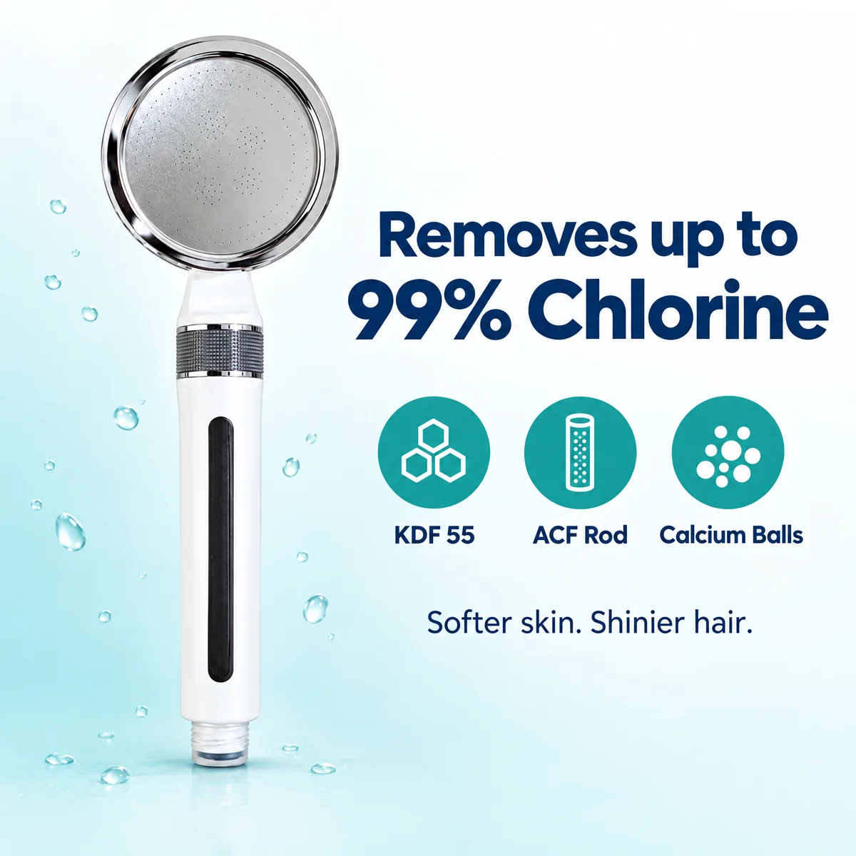 KDF 55, ACF rod and calcium filter media inside the Botanve filter